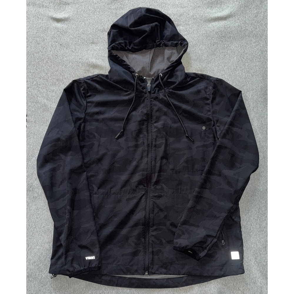 Vuori Womens Outdoor Trainer Jacket Shell Black Camouflage Size Small